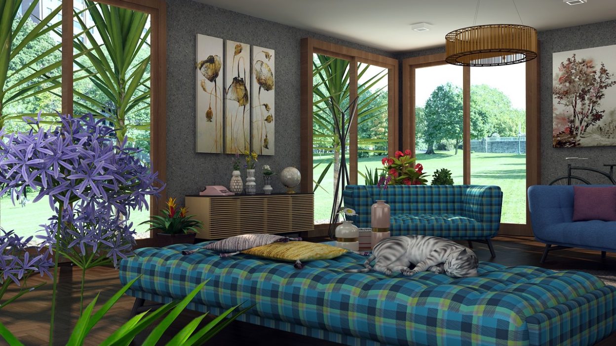 comfortable and stylish interior lifestyle home setup with cozy furniture and warm lighting
