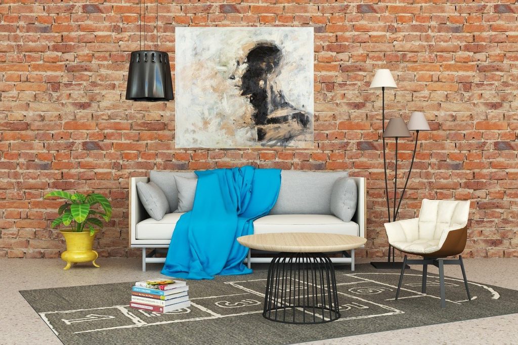 home interior lifestyle relaxation corner with plants and cozy seating