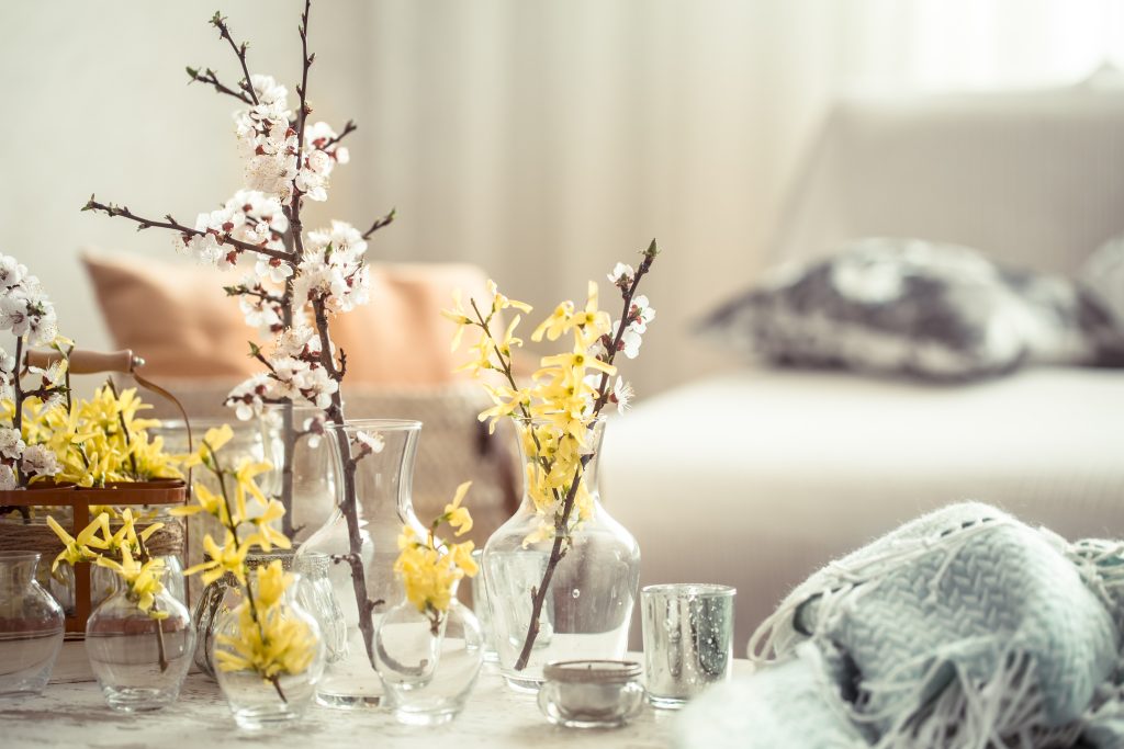 spring home decor with fresh colors